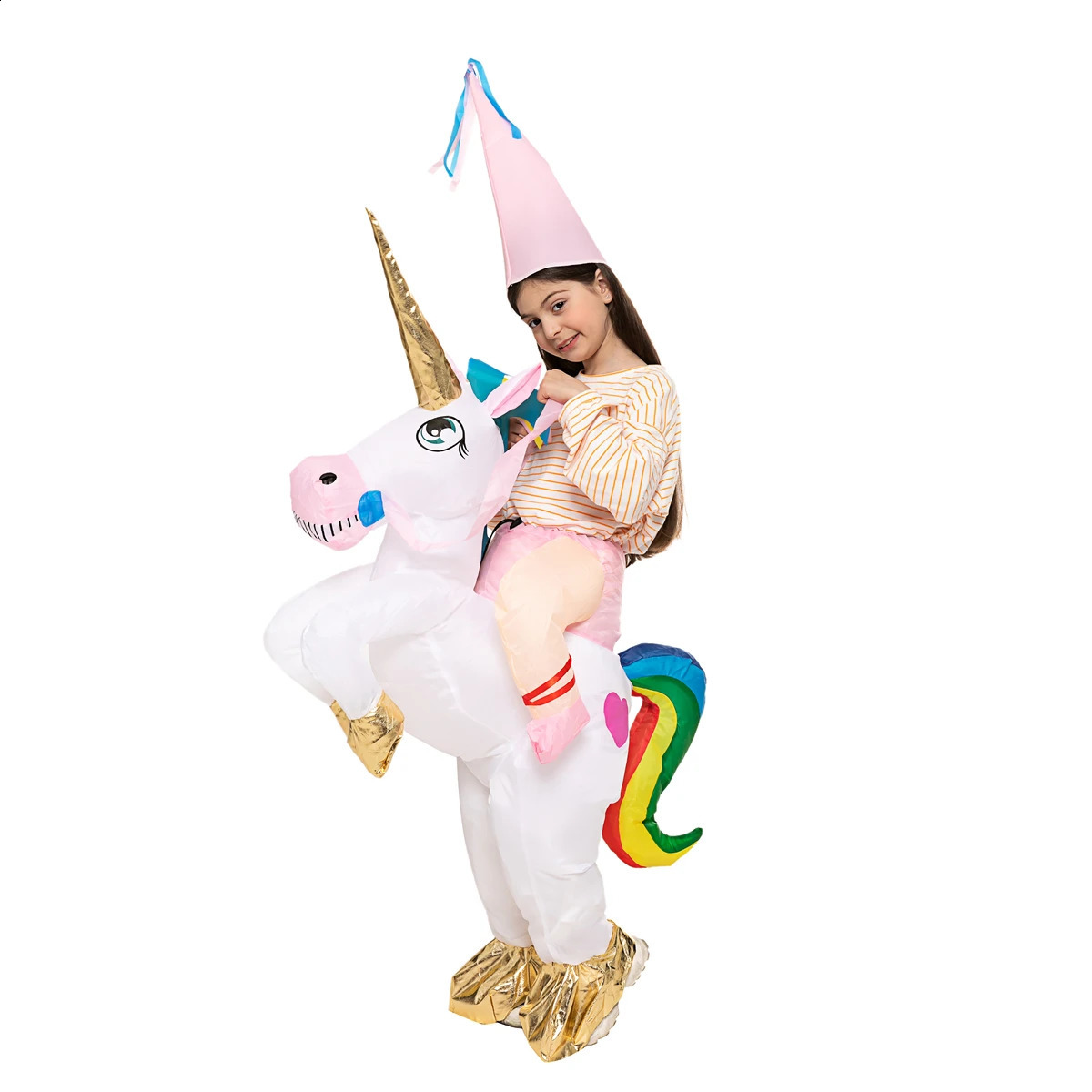 Kids Adult Cosplay Unicorn Flamingo Dinosaur Inflatable Costumes Anime Disfraz Cosplay Costume Halloween Holiday Party Suit 240929