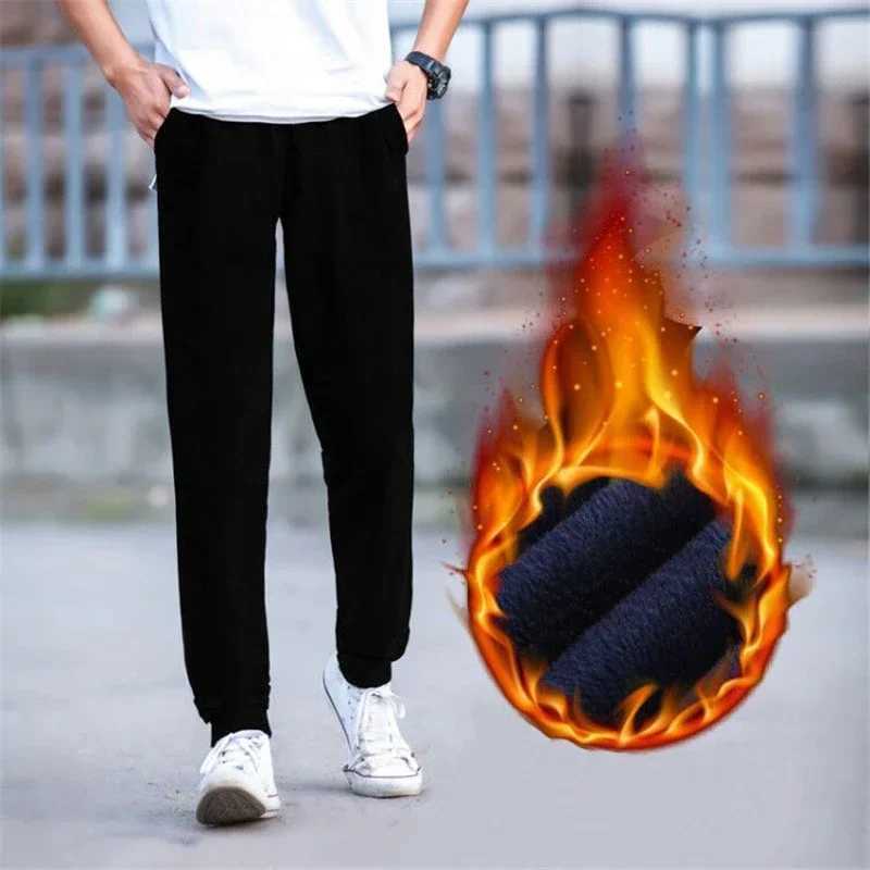Spring Autumn Tall Men Pants Joggers Streetwear Casual Sweat Track Jogging Black Blue Grey Trousers Harem Male Fleece SweatpantsX241008