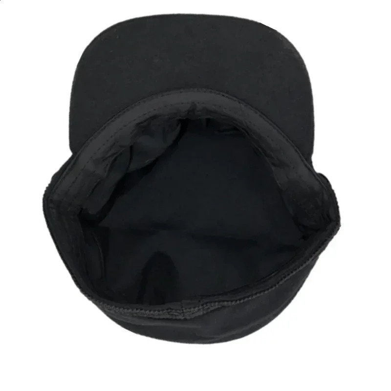 Fashionable womens mens spring and autumn sailor black womens beret captains hat travel octagonal hat 241007