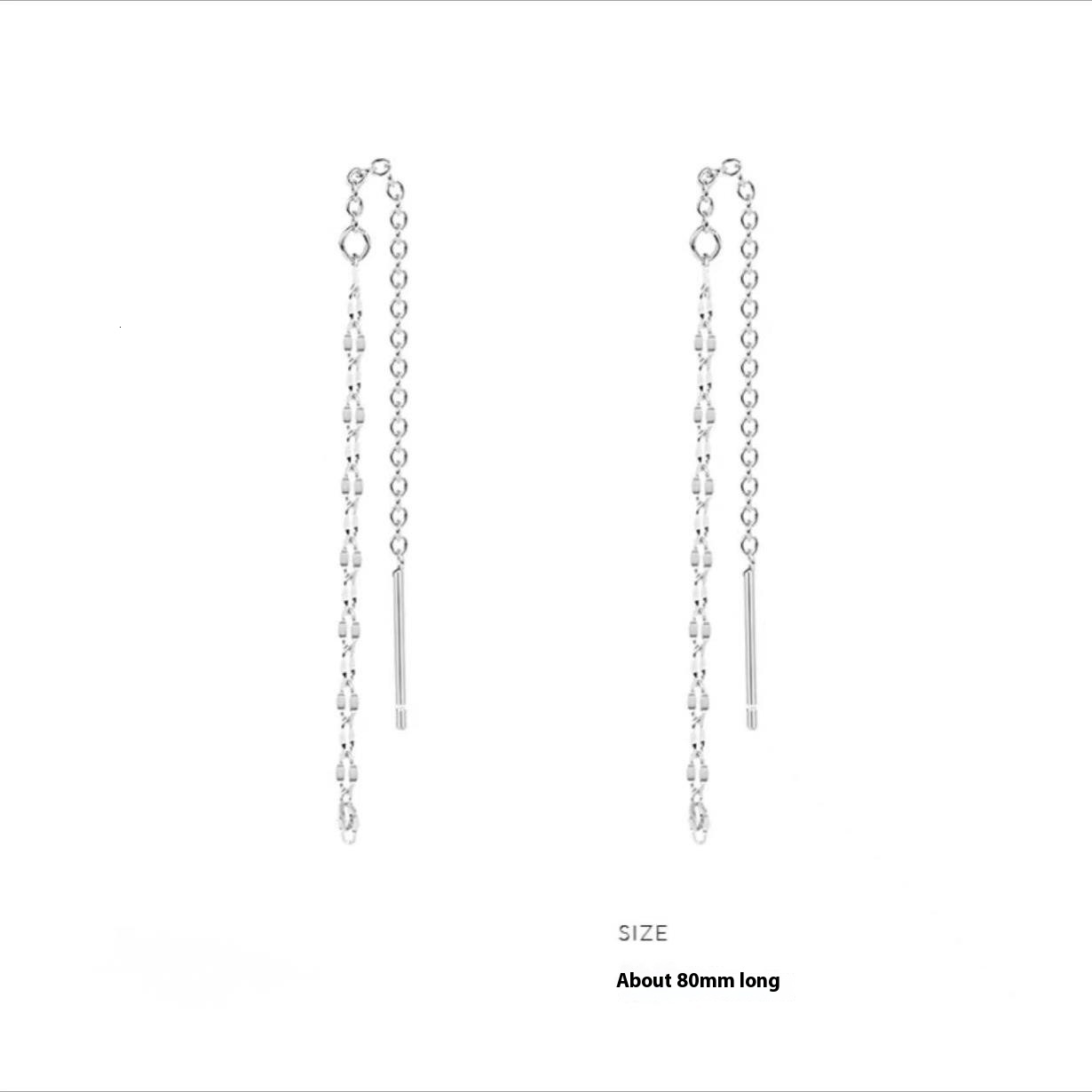 needle sparkg tassel women's earrings, elegant and niche design, 2024 new item
