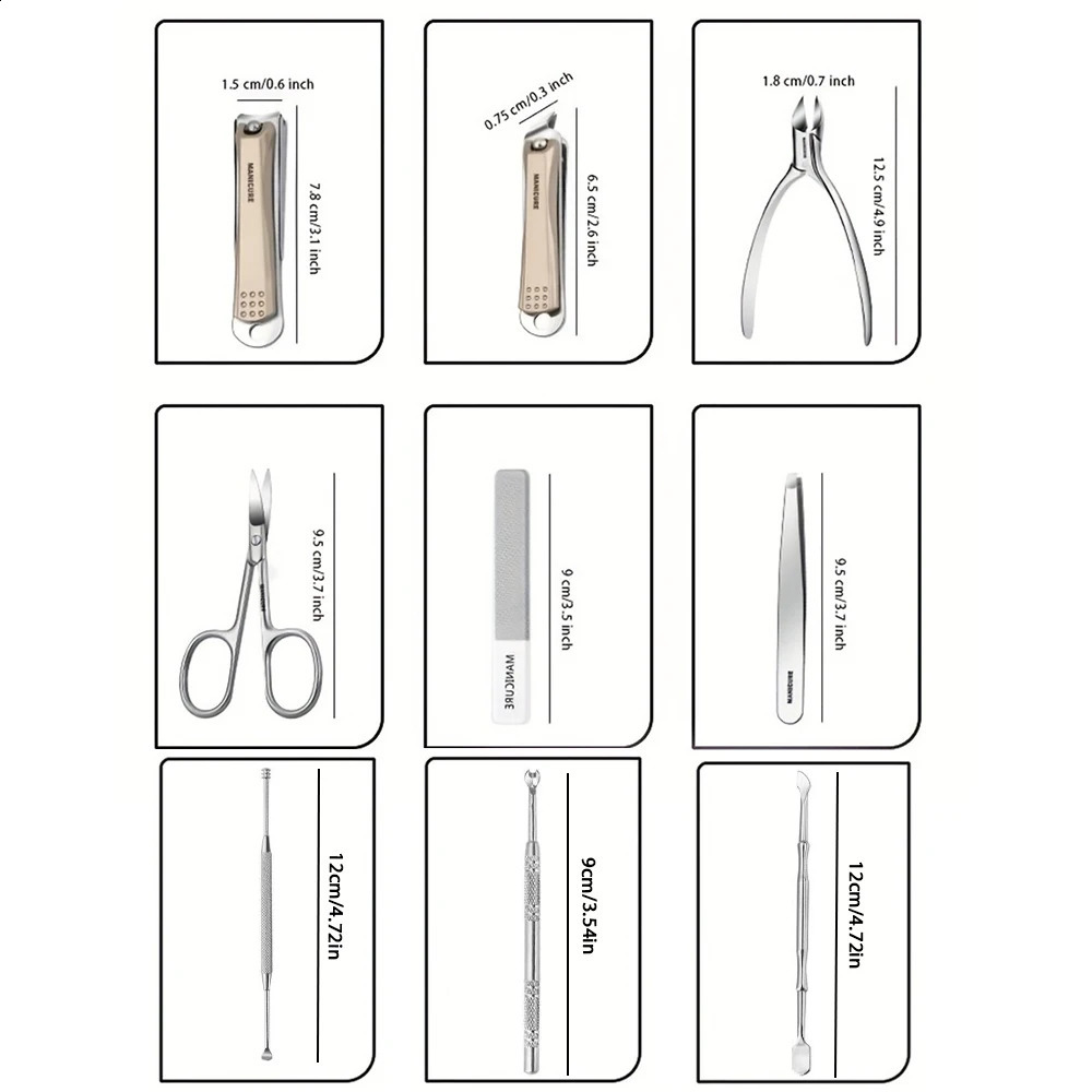 ly arrived ergonomic foot massage kit nail clip stainless steel professional nail clipper tool with luggage kit 241008
