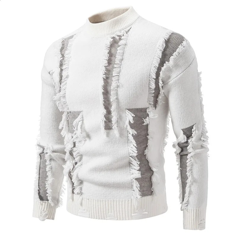 2024 Autumn and Winter Knitted Sweater Mens Warm Fashionable Pullover Sweaters 240930