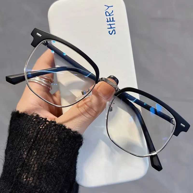 Transparent Computer Glasses Metal Frame Women Men Anti Blue Light Polygon Eyewear Blocking Glasses Optical Spectacle EyeglassX241008