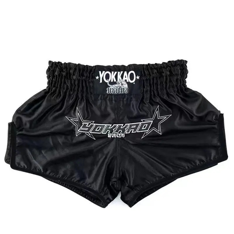 Summer WAX Muay Thai Shorts Embroidered MMA Fighting Clothing for Men Women Kids Cheap Boxing Training Short Pants
