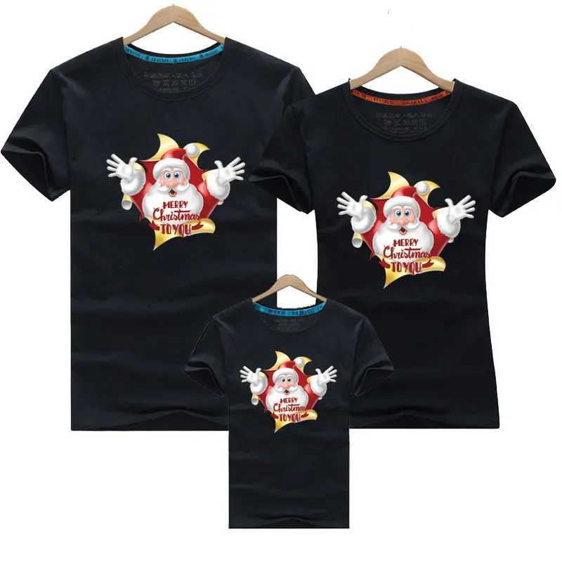 2020 Christmas Deer Dad Mom Baby Family Set Family Appearance Christmas Family Matching Clothing Mother Daughter Father Son T-shirt W241008
