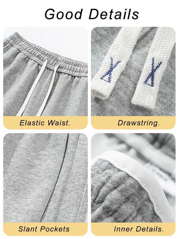 Summer Track Pants Men Light Thin Breathable Cotton Straight Sweatpants Drawstring Solid Color Sportswear Loose Home TrousersX241008