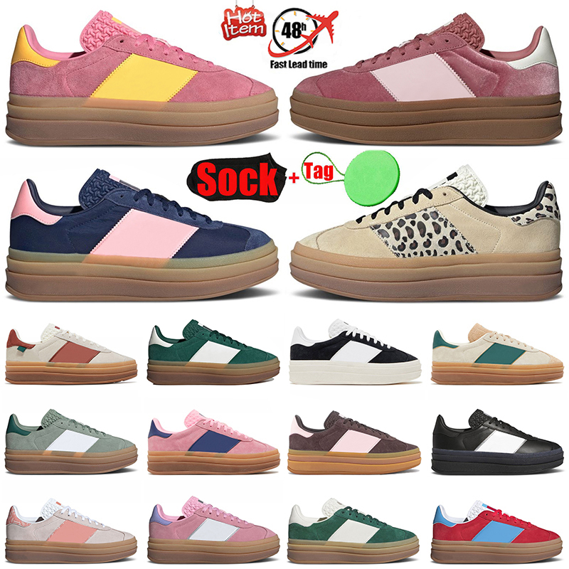 Bold designer woman shoes Thick soled platform casual Pink Glow Gum Womens Trainers Cream Black Leopard Print Sneakers Collegiate Green Jogging Walking Sports