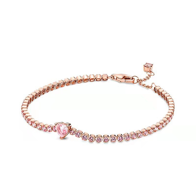Luxury Designer Adjustable Full CZ Diamond Bracelets Women Authentic fits pan s925 Sterling Silver Birthday Christmas Gifts Jewelry BR102