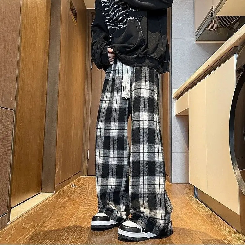 Mens 6XL summer oversized leg pocket pants casual Y2K plain pants Trouser Harajuku street wear sports pants Japan 240930