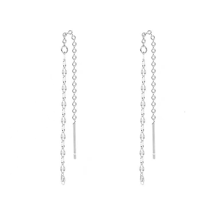 needle sparkg tassel women's earrings, elegant and niche design, 2024 new item
