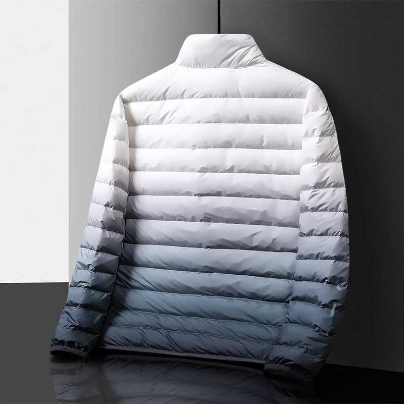 2023 lightweight Down jacket mens short autumn and winter top white duck down winter warm coat large mens clothingXJ241008