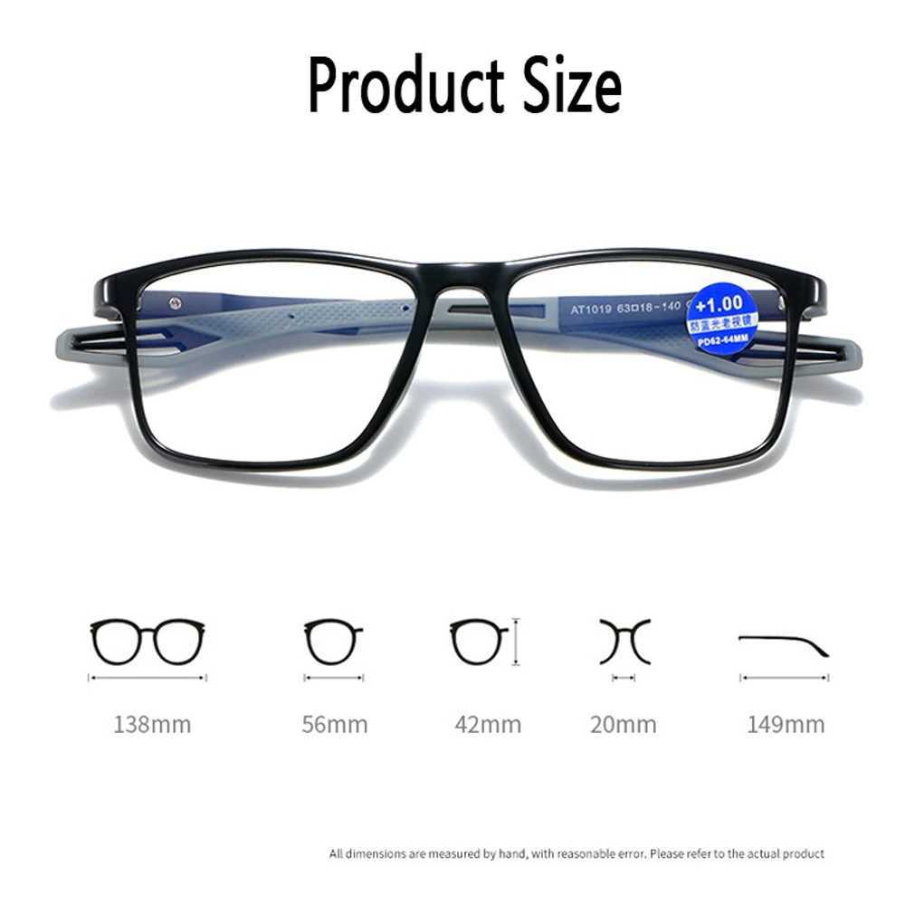High Quality Blue Light Blocking Reading Glasses Men Sport Prescription Eyeglasses Frame For Women Men Diopter +1.0 to 4 OculosX241008