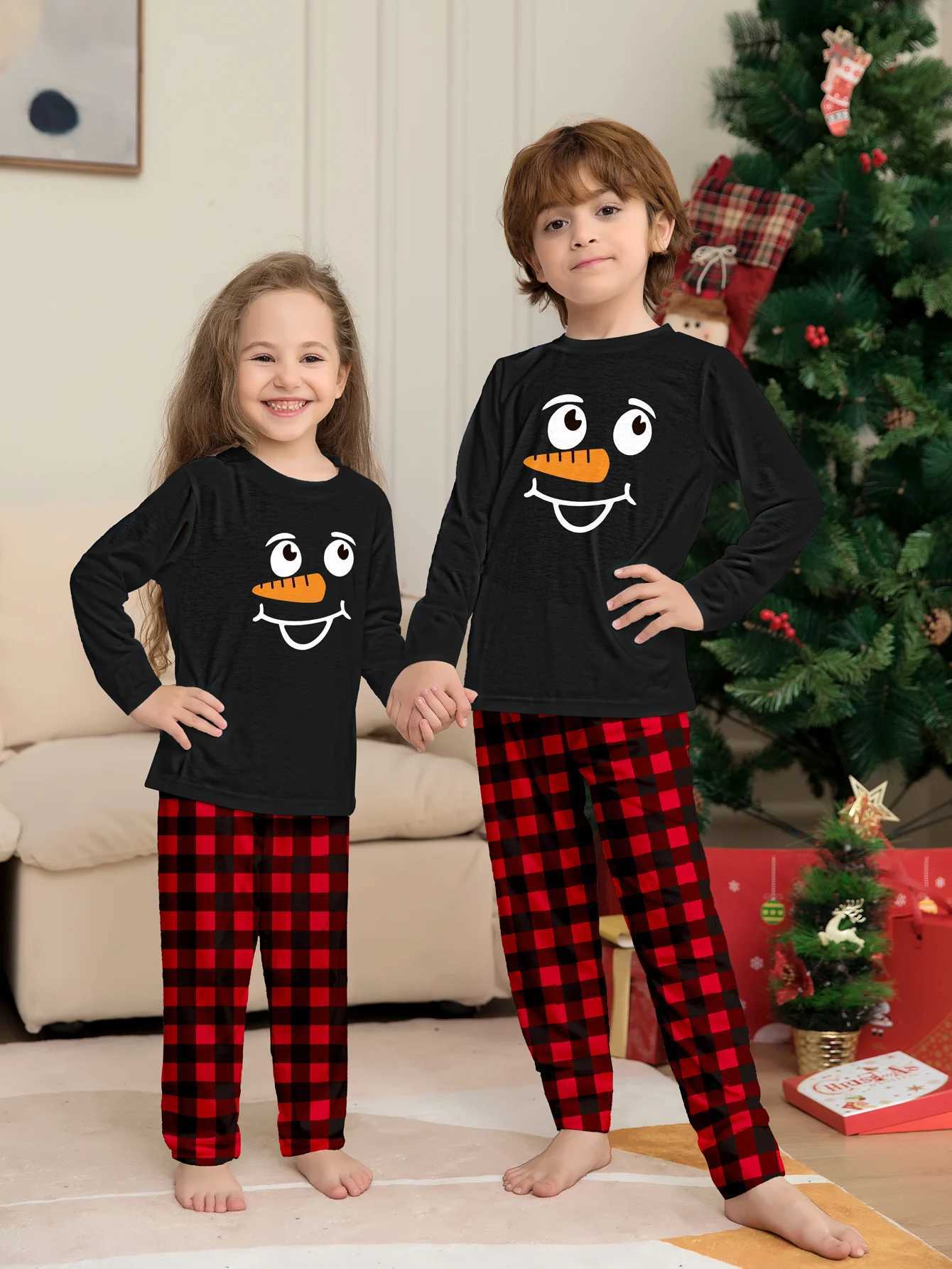 Santa Claus mother child shirt pants family matching set Christmas pajamas baby jumpsuit W241008