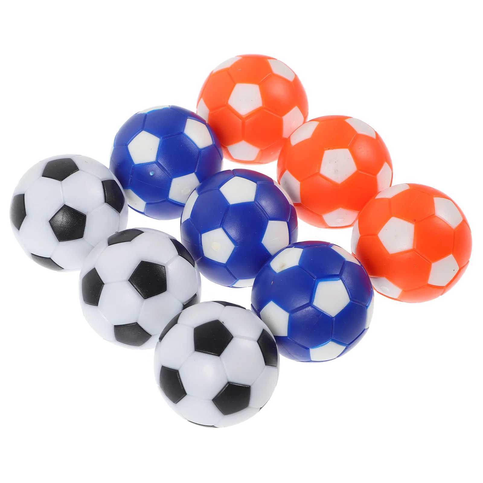 9 pieces of childrens mini label soccer machine Accordies 28mm color model Foosball game supplies Adult desktop soccer ballW241008