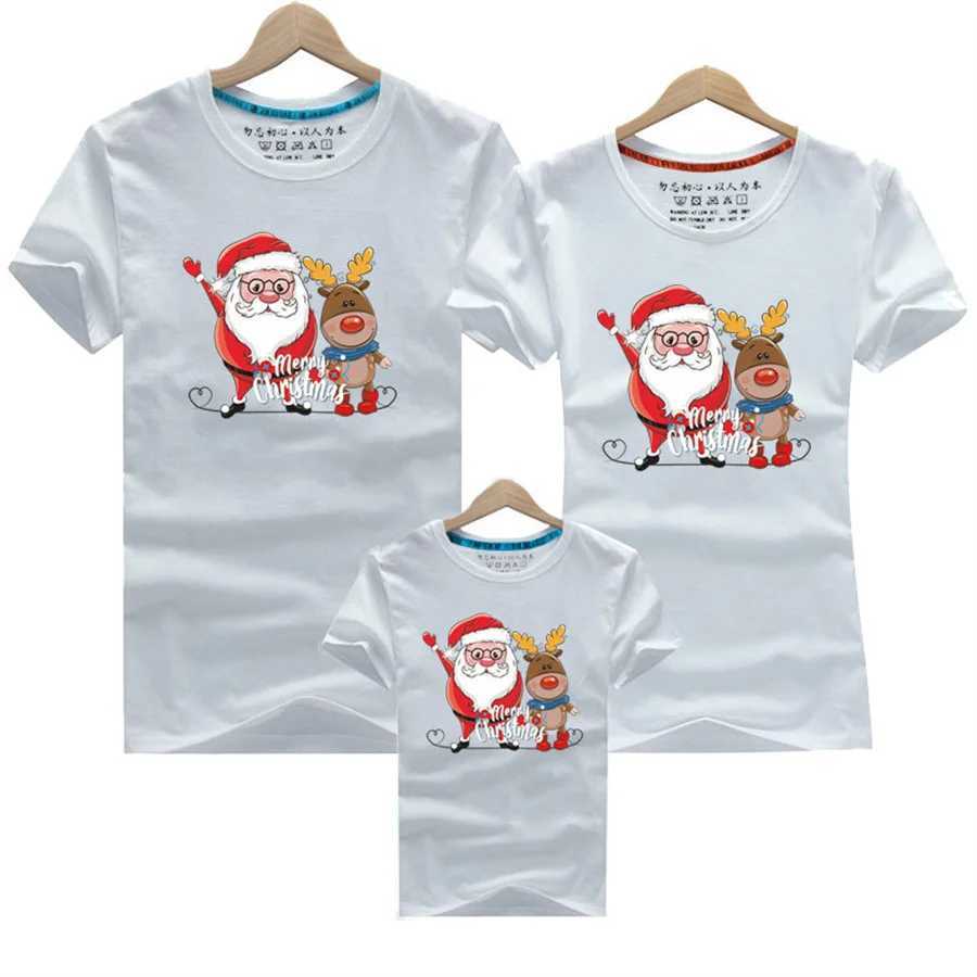 Christmas Family Appearance Mom and Me Clothes Adult Childrens T-shirt Baby jumpsuit Father Mother Daughter Son Match Family Clothing W241008