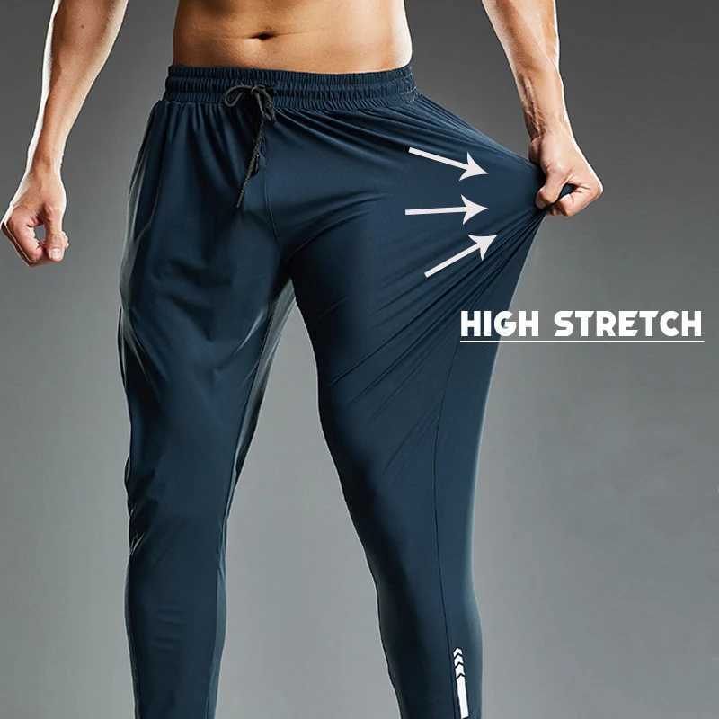 Summer Thin Mens Jogging Sweatpants Elastic Shrink Leg Casual Outdoor Training Fitness Sport Pants Running Trousers Mens PantsX241008