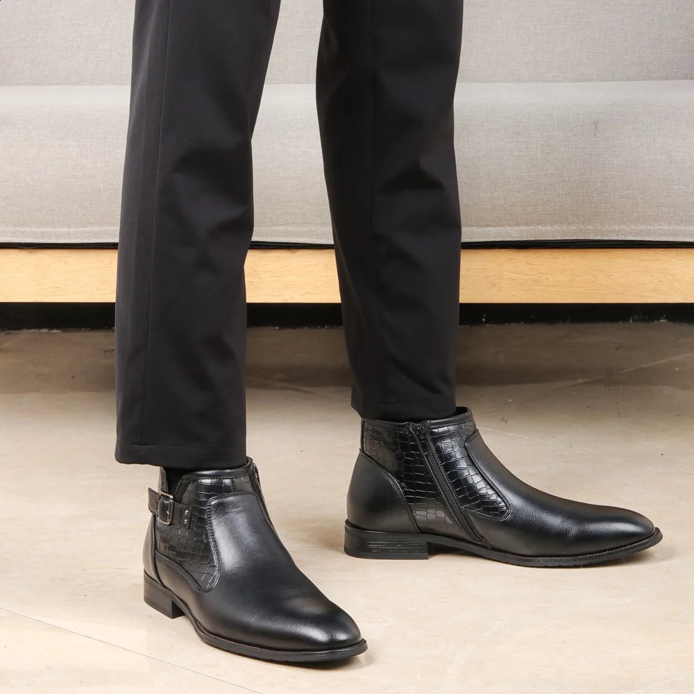 Size 40~46 Winter Boots Men Warmest Leather Winter Shoes Men 240926