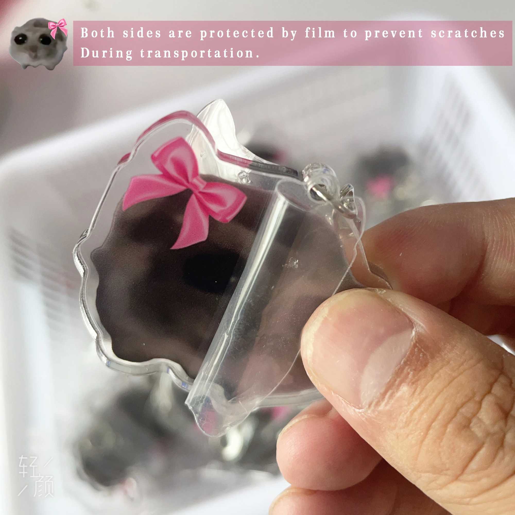 Fun Meme Im Just A Girl Sad Hamster Key Chain Keychains Ring for Accessories Bag Funny Pendant Keyring Jewelry Fans GiftsX241008