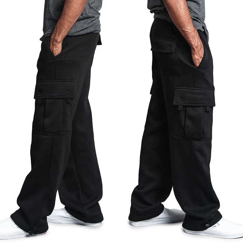 Mens Track Pants Cargo Pants Street Winter Fitness Gym Workout Running Training Exercise Breathable Long PantsX241008