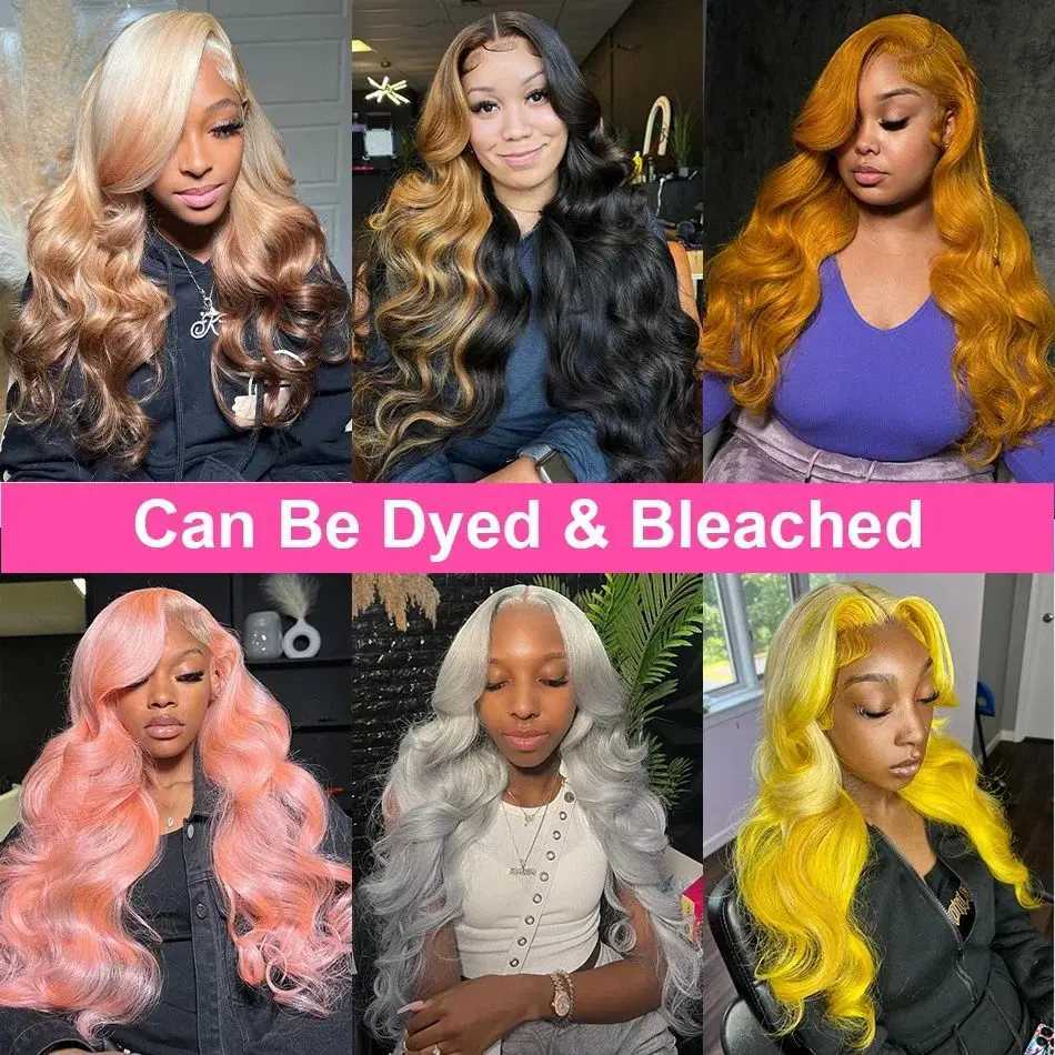 200 Density 30 38 Inch 613 Honey Blonde Color Wig Transparent Body Wave 13x6 Frontal Human Hair For Women 13x4 Lace Front WigsXJ241008