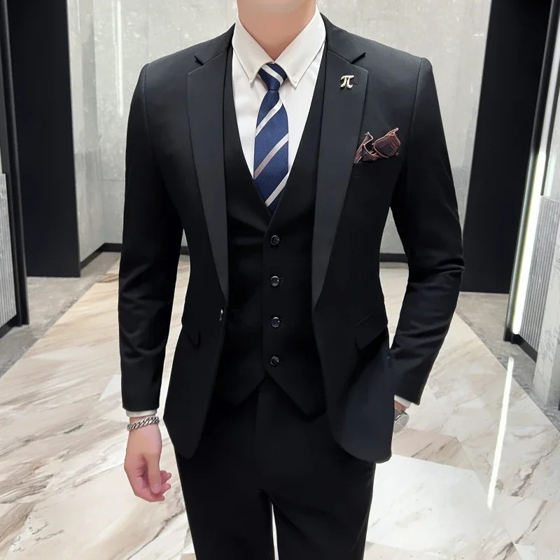 fashion suitvestmens clothing business handmade casual wedding three piece set for spring and summer routine 240929