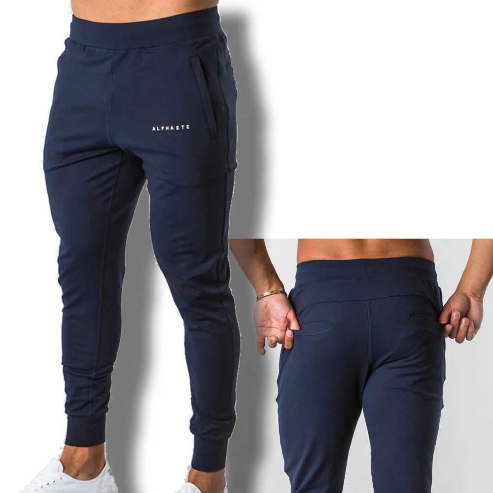2023 New Muscle Fitness Running Training Sports Cotton Trousers Mens Breathable Slim Beam Mouth Casual Health PantsX241008