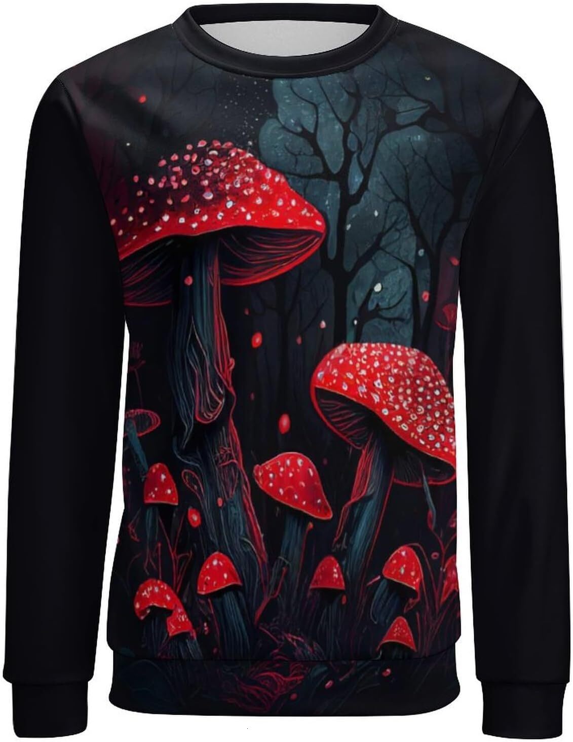 Long Sleeve Shirts for Men sweatshirt Men's Hippy Mushroom Fashion Sweatshirt Novelty Graphic Round Neck Pullover TopsTee Streetwear Casual tops 