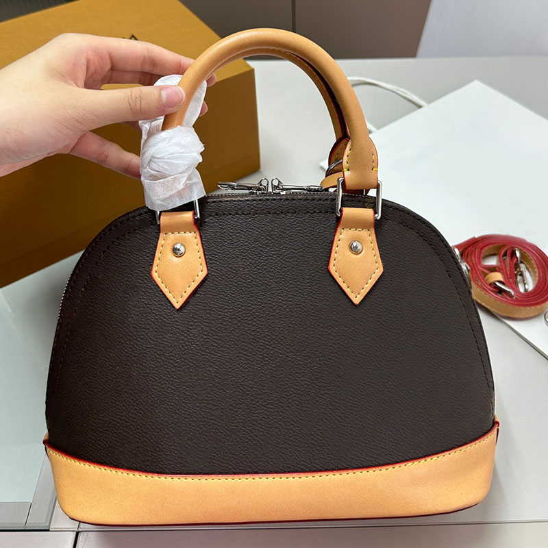 Evening Bags Top Handle Shell Handbag Allmas with Luxury Carrying Bag BB Backband Womens Classic Printed Leather Shoulder Bag Mens Wallet Cross body Handbag