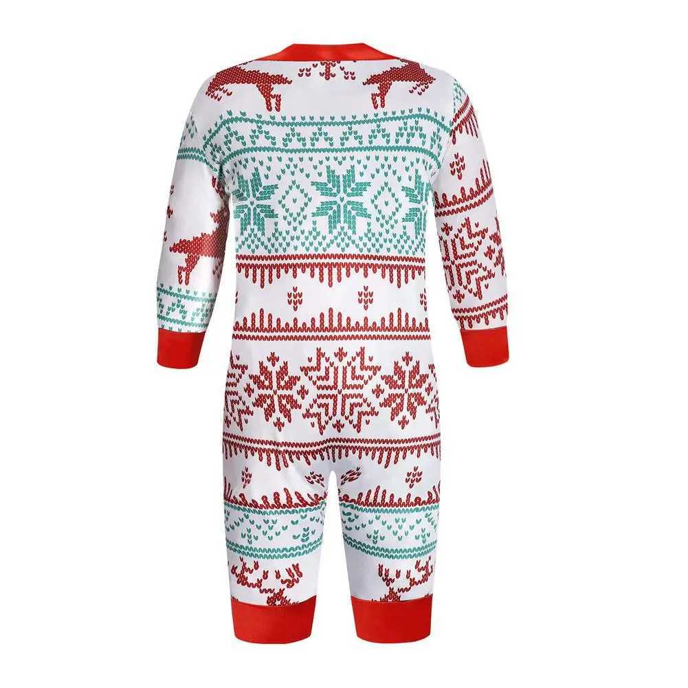 Family Christmas Pajamas Parent-child Outfit For Family Christmas Deer Reindeer Printed Long Sleeve Tee And Bottom LoungewearXJ241008