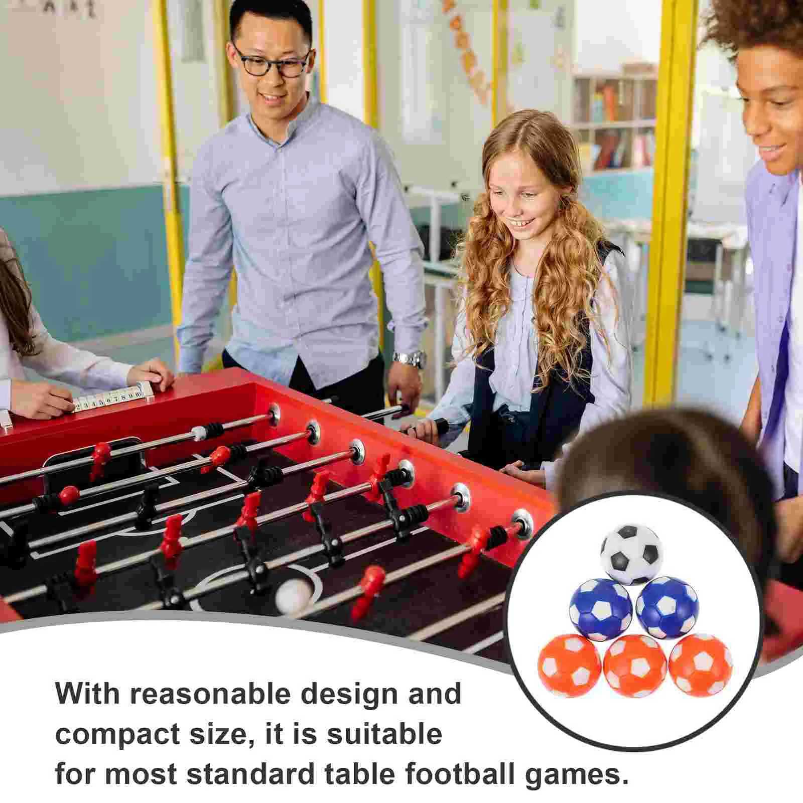 9 pieces of childrens mini label soccer machine Accordies 28mm color model Foosball game supplies Adult desktop soccer ballW241008