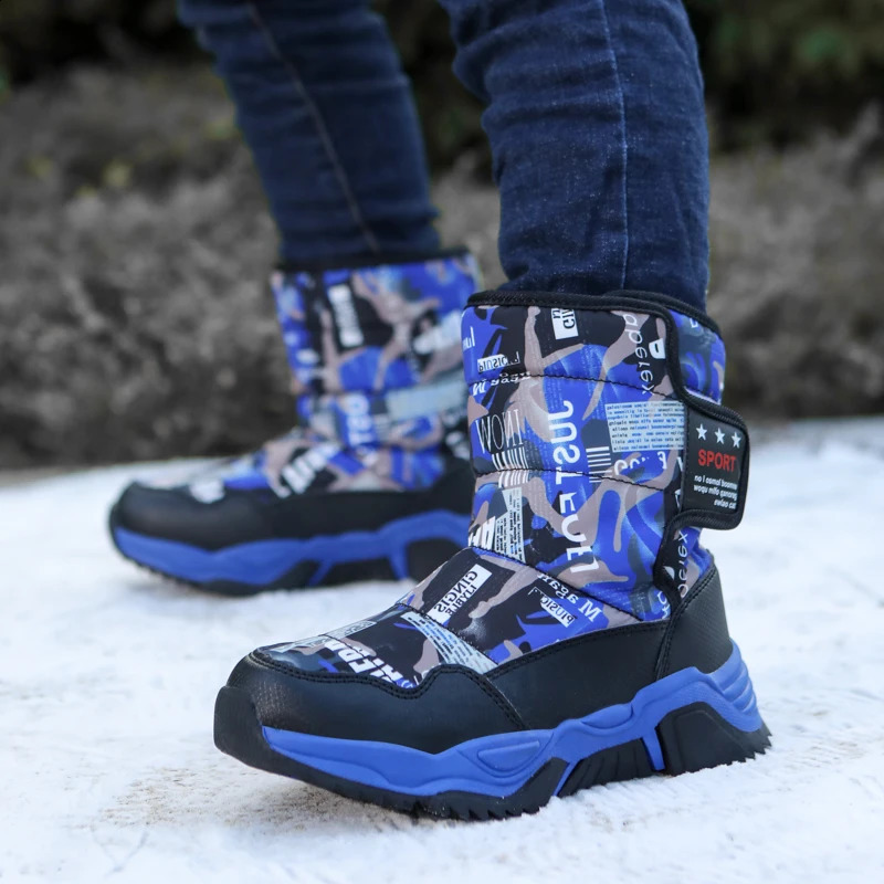 Cute Winter Girl Lipsless Snow Boots Childrens Mountain Skiing Warm Felt Boots School Outdoor Activities European Size 31-39 240925