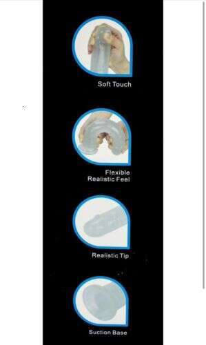 Get Lucky 8.5-inch Dildo suction cup base hands-free game glows in the dark