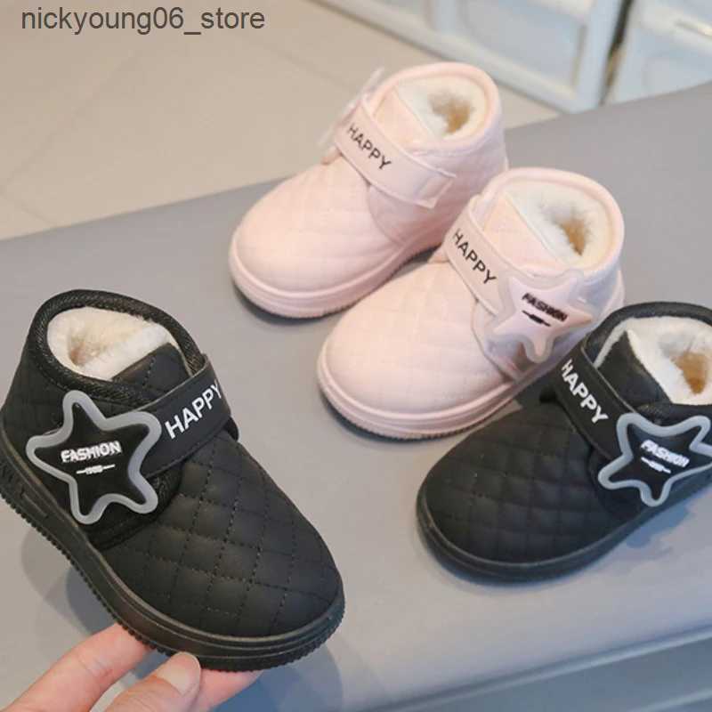 Boots Children Shoes Designer Winter Plush Warm Thick Cotton Shoes Waterproof Boots for Kids Fashion Ankle Girl Boots L240910