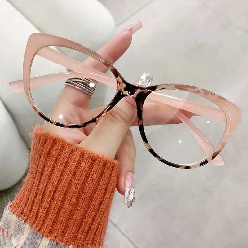 Glasses Women Retro Anti-Blue Light Cat Eye Frame Glasses Vintage Computer Eye Production Eyeglasses Classic Plain SpectaclesX241008