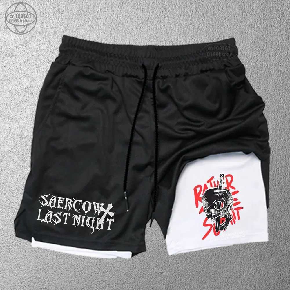 Summer casual outdoor sports shorts gym boxing bodybuilding training breathable double-layer shorts mens daily clothing S-2XLW240713