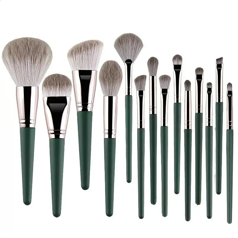 14 piece makeup brush set large puffy soft eye shadow basic brush female makeup powder blusher mixed beauty makeup tool 241008