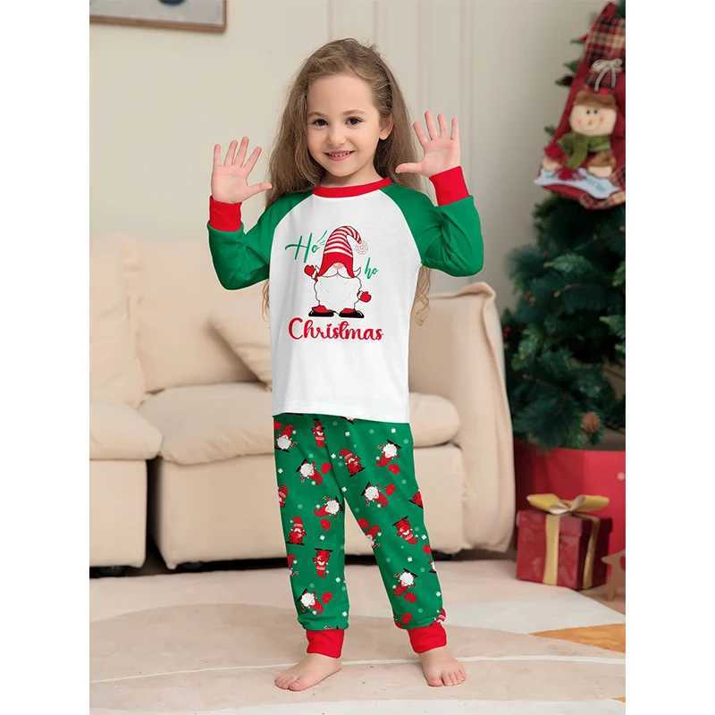 Family Matching Set Green Christmas Pajama Set Father Mother Daughter Son Pajama Aldolt Childrens Christmas Costume W241008