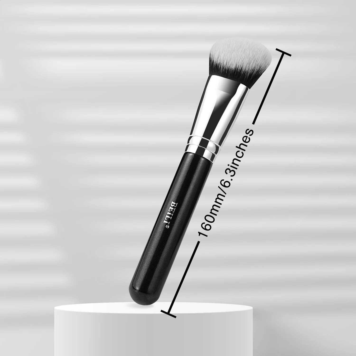 BEILI Professional Bevel Basic Makeup Brush 1Pcs Soft Synthetic Hair for Liquid Cream Powder lotion Contour Face Brush 241008