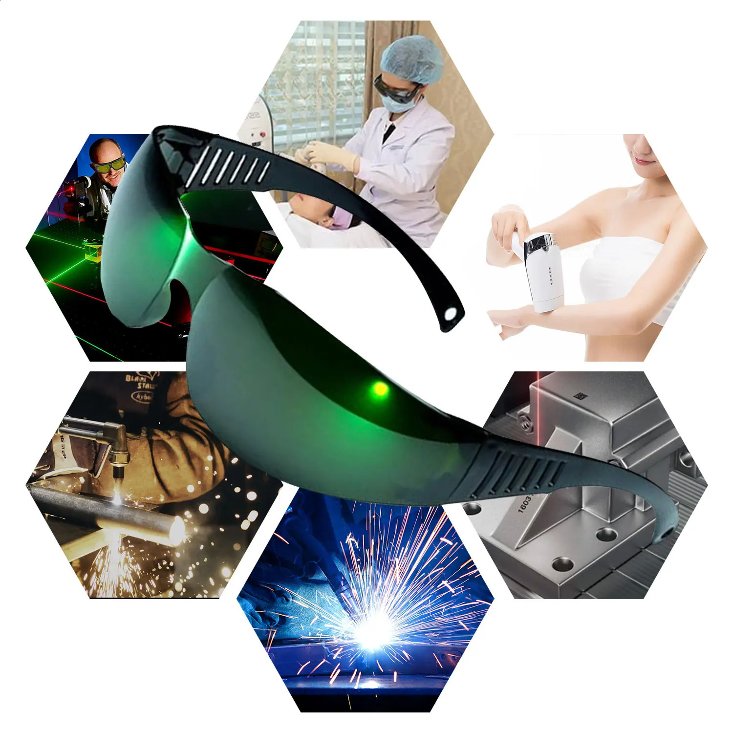 Goggles Laser Safety Eyewear Welding Glasses 532 1064 755 808nm Beauty Hair Removal Diode IR IPL ND YAG Infrared X-Ray Radiation 241007