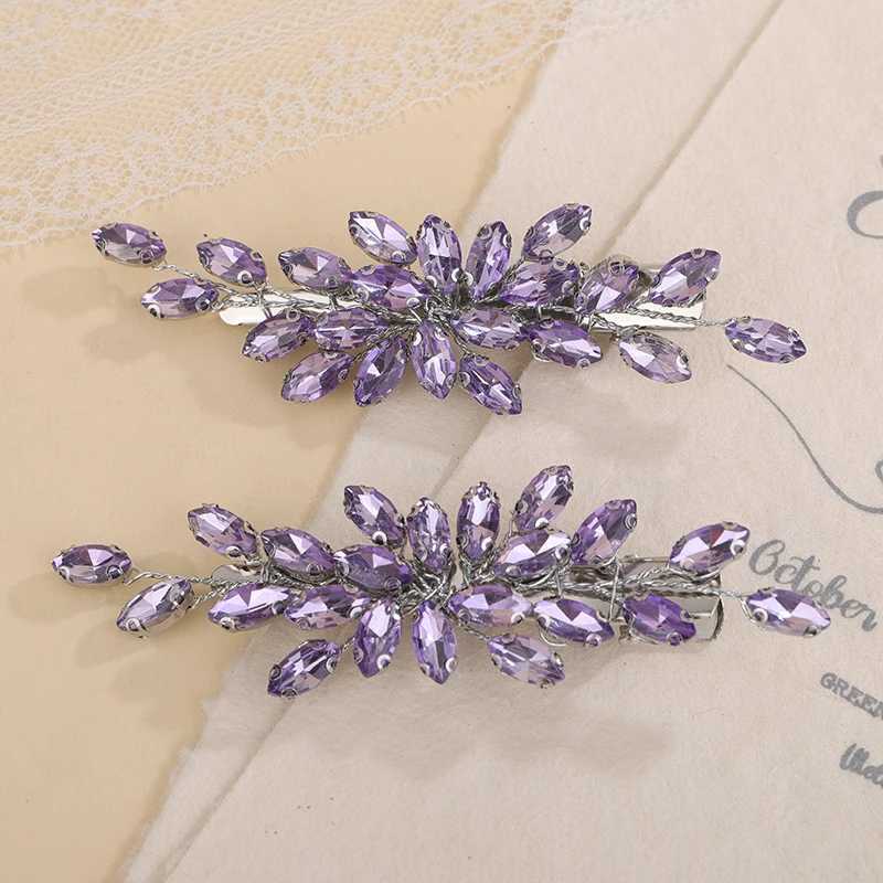 13 color bridal wedding hair clip womens hair piece rhinestone hair clip bridal hair accessory crystal head W241007