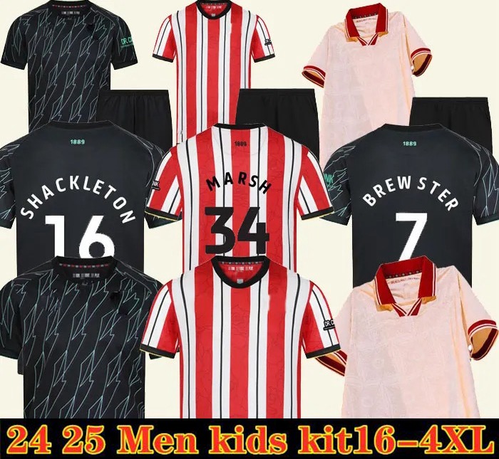 24 25 Sheffield soccer jerseys 2024 2025 men kids football shirts unitedfootball kit top uniforms Unitedes sets home away third Kids Kit 16-28 XXXL4XL