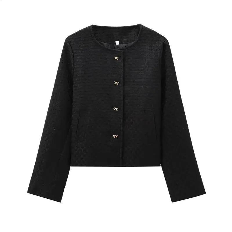 TRAF Jacket Autumn Womens Coat Fashion Button Decoration Womens Jacket and Coat Street Fashion Warm Autumn Coat 241007