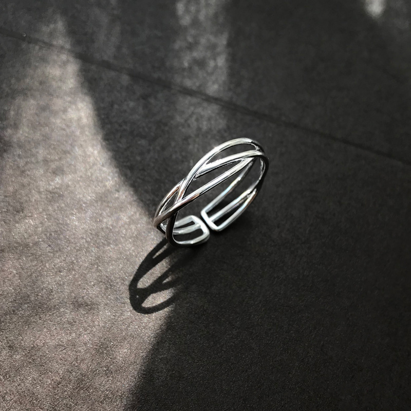 Cross Opening Ring for Women's Minimalist Design, Fashionable Versatile, and Cold Style Sniper Fingers