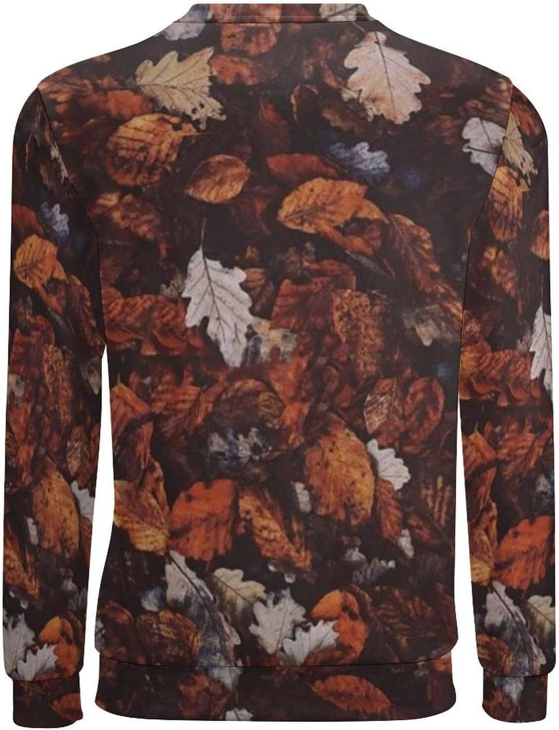 Long Sleeve Shirts for Men sweatshirt Men's Camo Sweatshirt Maple Leaf Print Novelty Camouflage Round Neck Pullover Daily Top T shirt Tee Streetw
