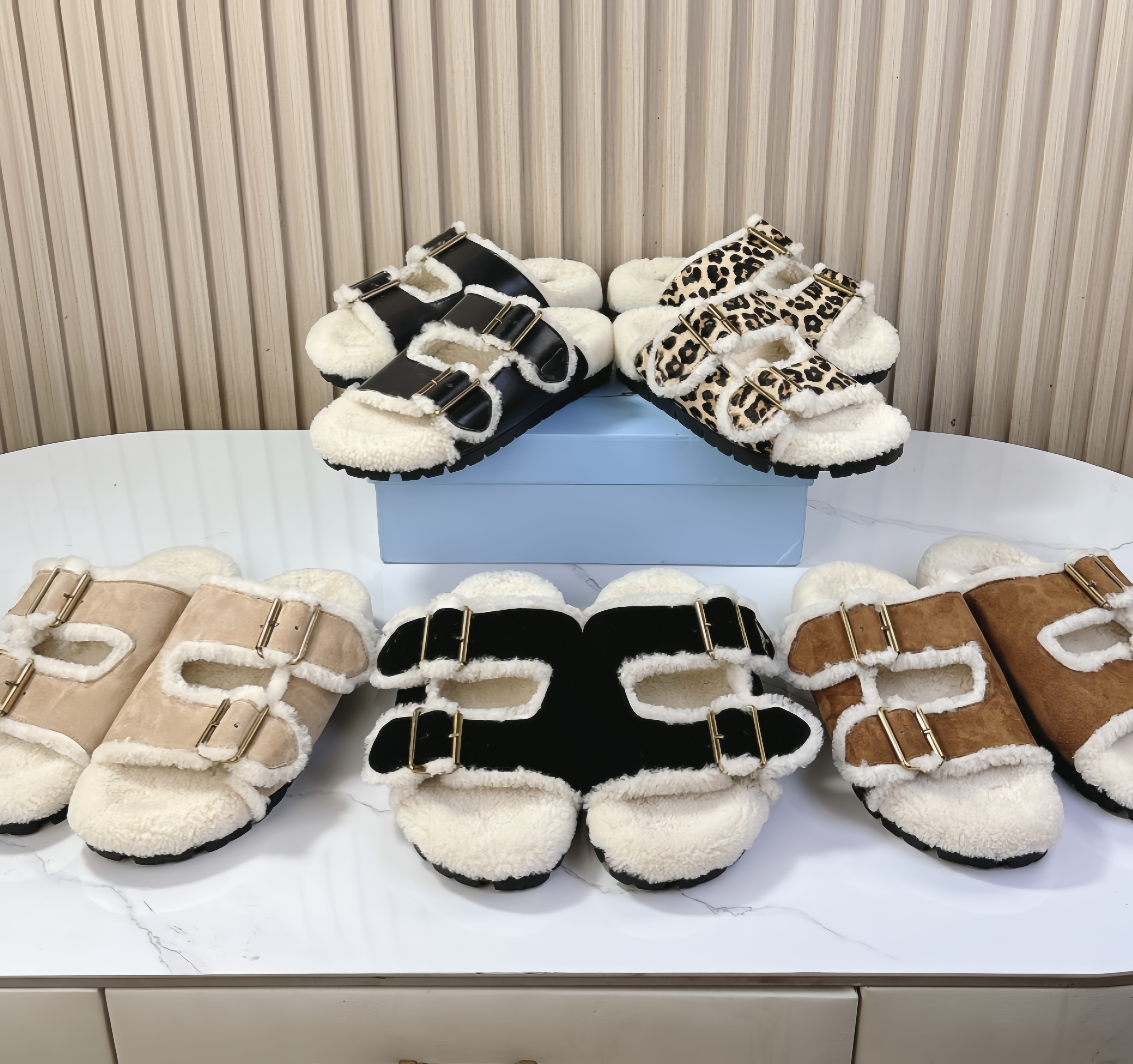 Designer woman Slipp radat shoe genius sandal latest Summer Beach fur Sliders Women Suede and shearling slids Fedra maillard Sexy Ladies Scuff Shoes dhgate size 35-41