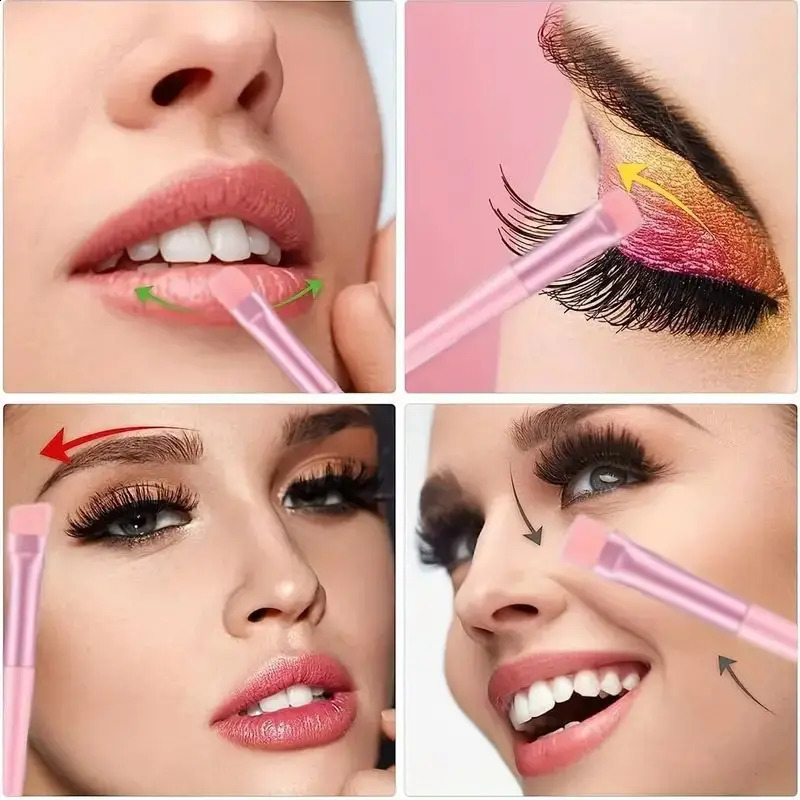 13 pieces of high-quality synthetic nylon bristle makeup brush set - soft gentle non cruel suitable for foundation make-up powder blusher powder 24100