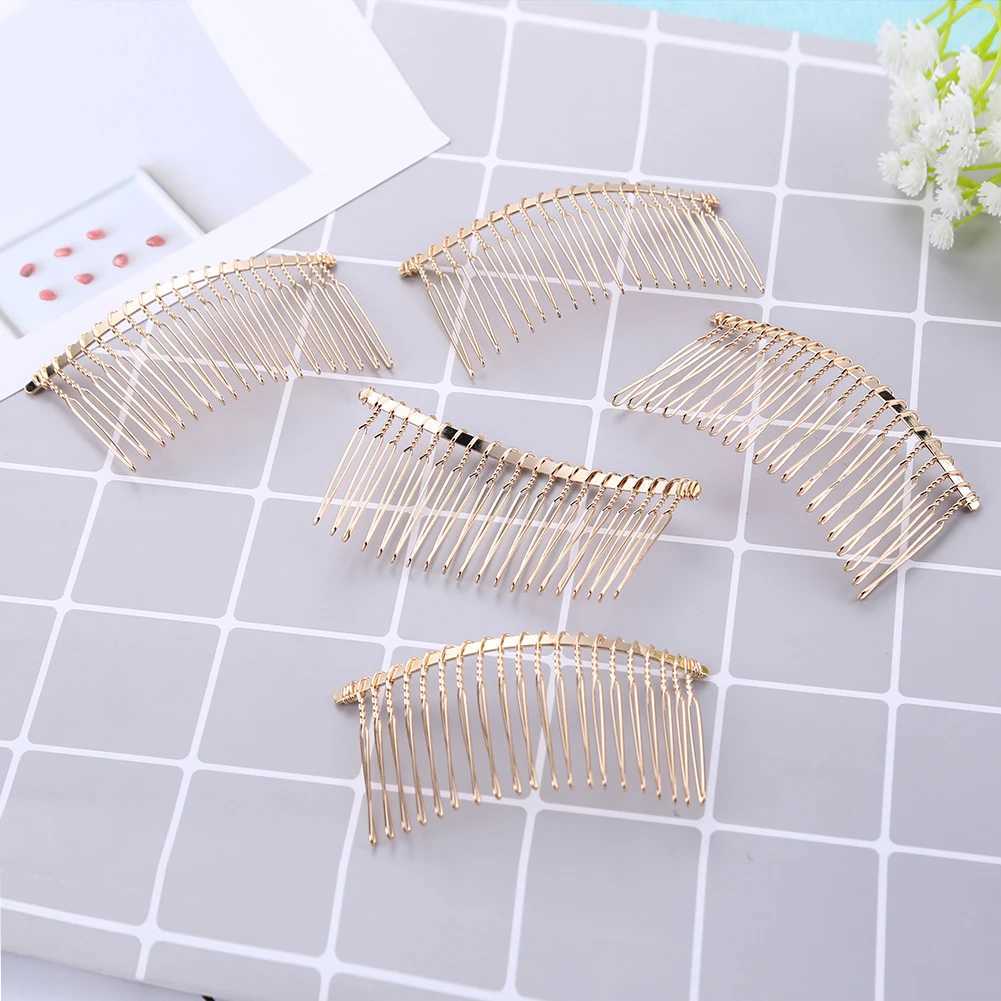 5 pieces of metal fine tooth fork combs to replace wedding decoration brides hair DIY jewelry accessories headwear combs W241007