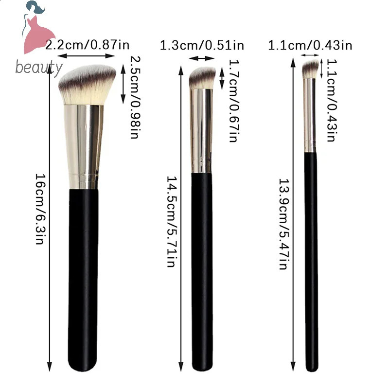 One black female professional makeup brush concealer powder blusher liquid basic makeup brush tool 241008