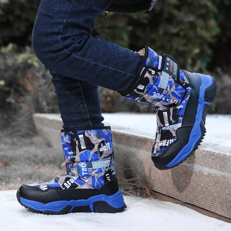 Cute Winter Girl Lipsless Snow Boots Childrens Mountain Skiing Warm Felt Boots School Outdoor Activities European Size 31-39 240925
