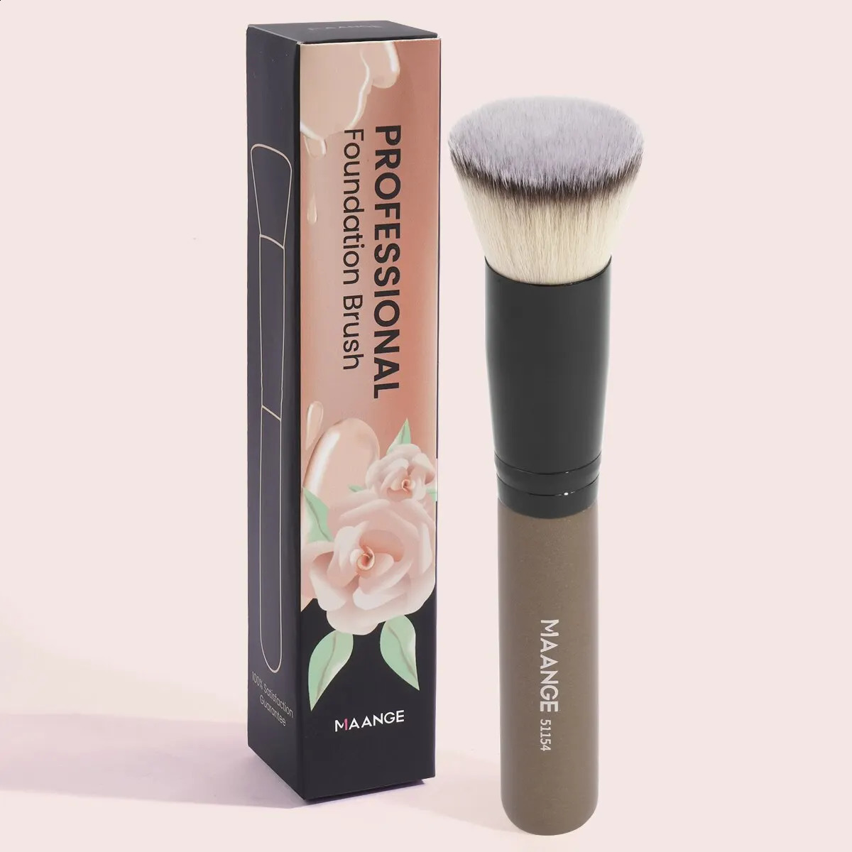 Maange 1 cosmetic brush with box of basic concealer powder powder blusher contour brush density soft bristle brush female beauty tools 241008